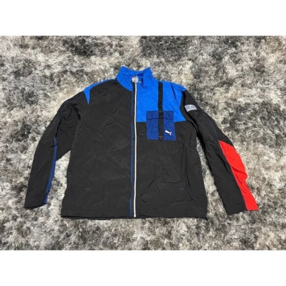 Puma Men's BMW Motorsport‎ Windbreaker Jacket XL Multicolor Full Zip - Picture 1 of 4